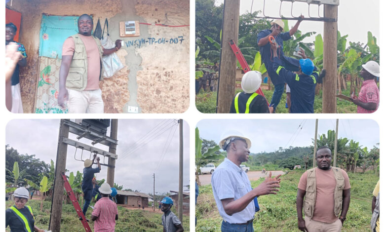 Three communities in Ahafo Ano South West get electricity, DCE pledges for more: Three communities in Ahafo Ano South West get electricity, DCE pledges for more:
